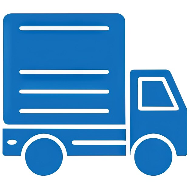 Photo truck icon with simple design