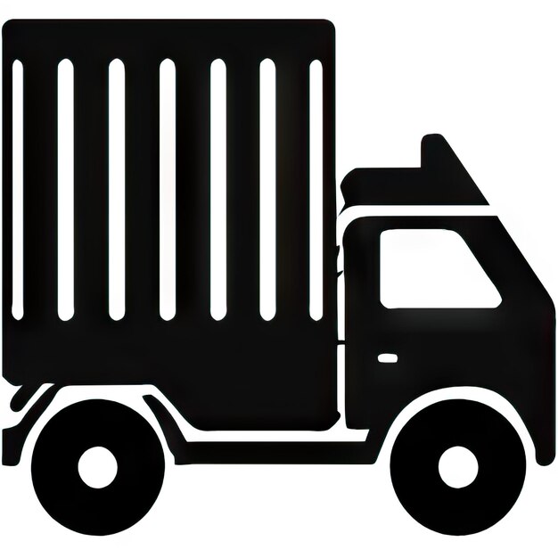 Photo truck icon with simple design