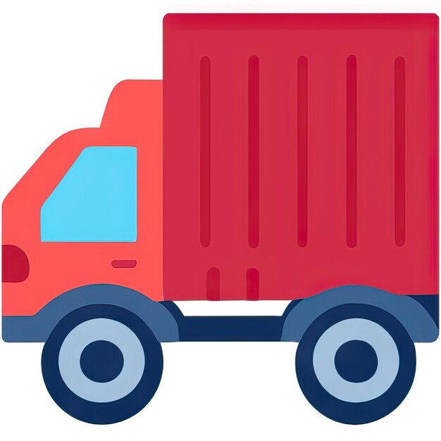 Photo truck icon with simple design