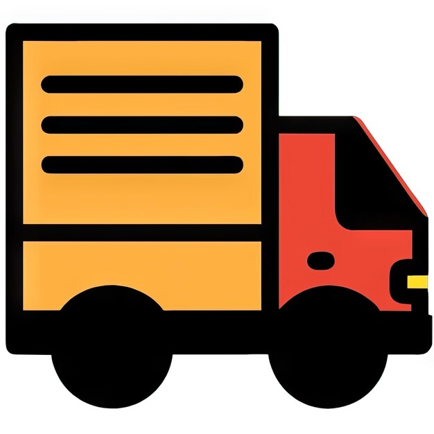 Photo truck icon with simple design