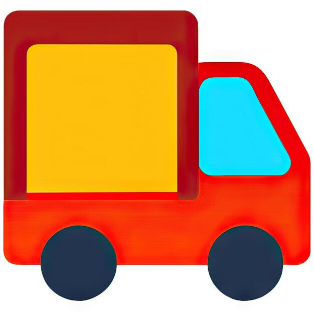 Photo truck icon with simple design