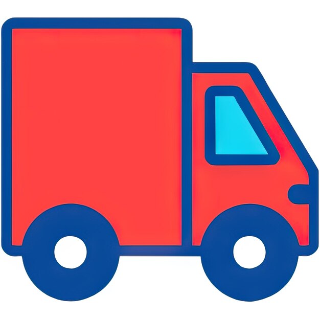 Photo truck icon with simple design