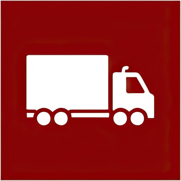 Photo truck icon with simple design