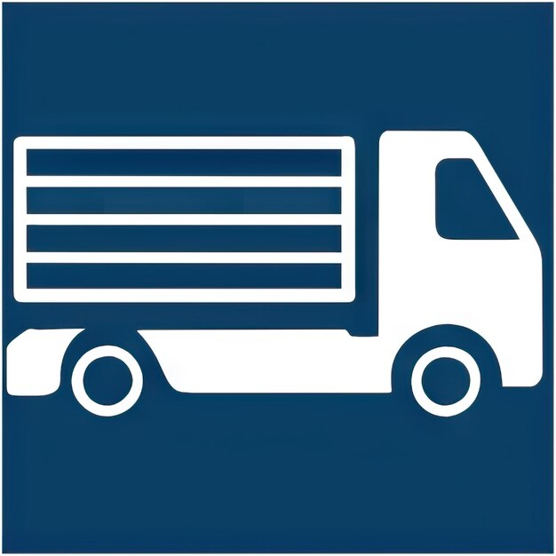 Photo truck icon with simple design