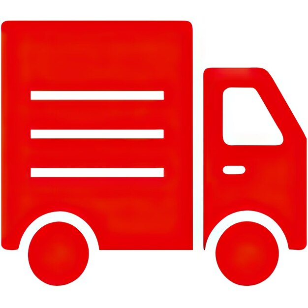 Photo truck icon with simple design