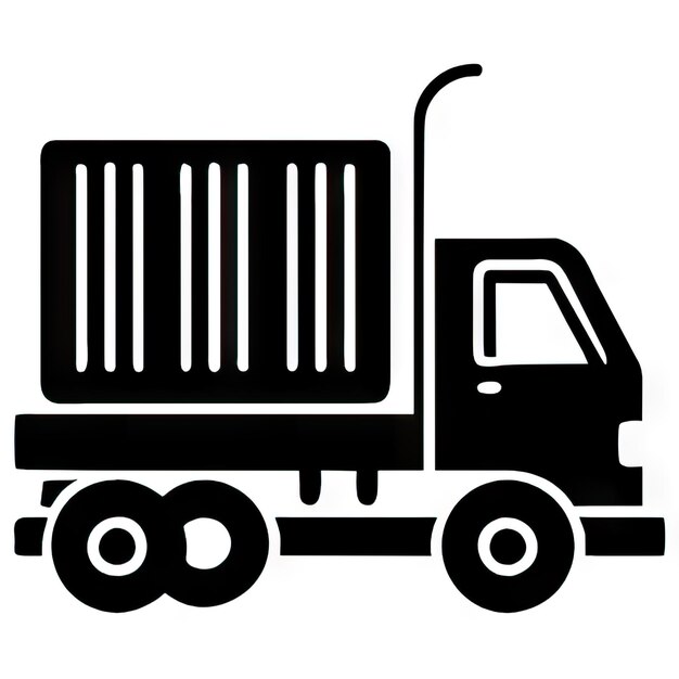 Photo truck icon with simple design