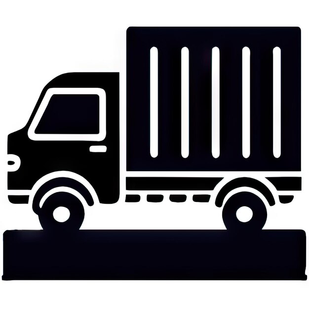 Photo truck icon with simple design