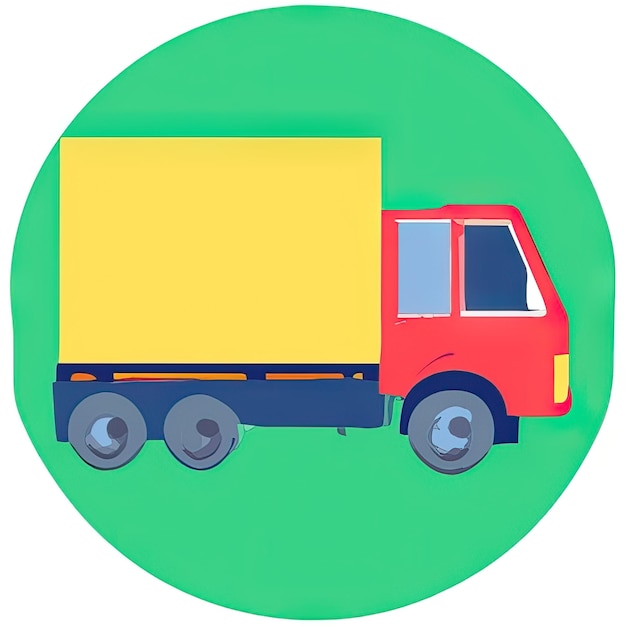 Photo truck icon with simple design