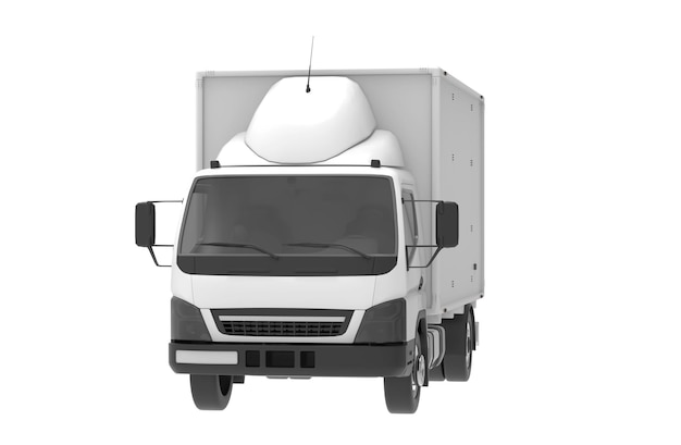 Truck isolated van template 3d illustration rendering