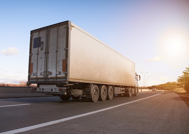 Truck in road