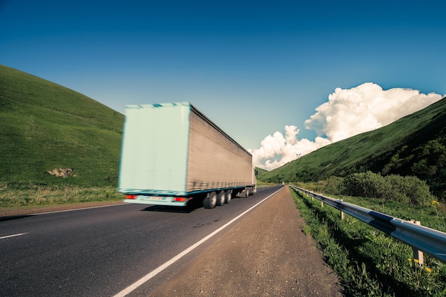 Truck on road