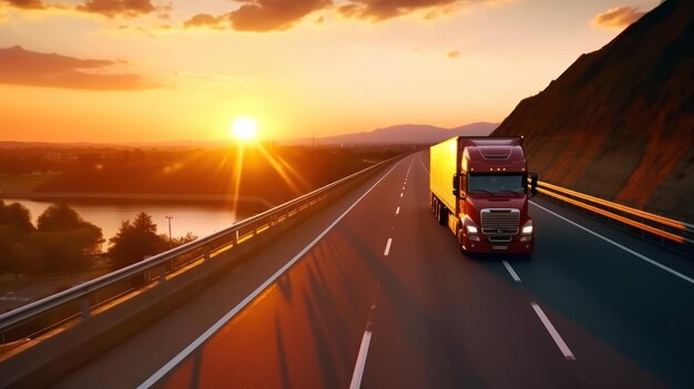 Truck on a road