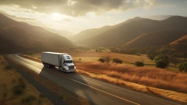 Truck on a road