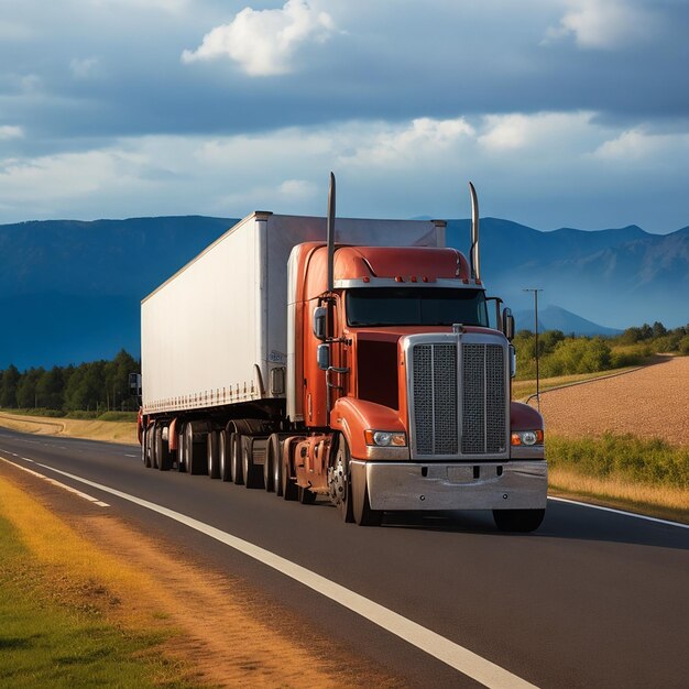 Photo truck on the road