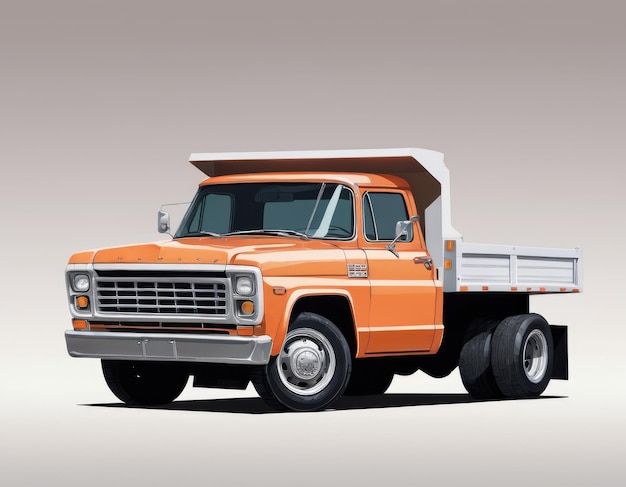 Truck vector on a neutral background