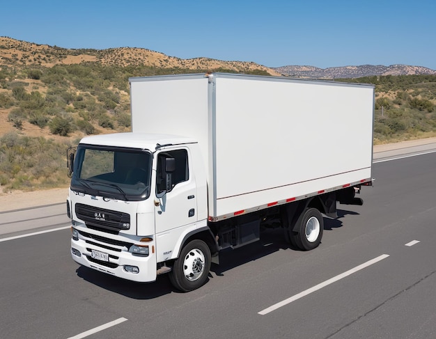 Truck vector on a neutral background