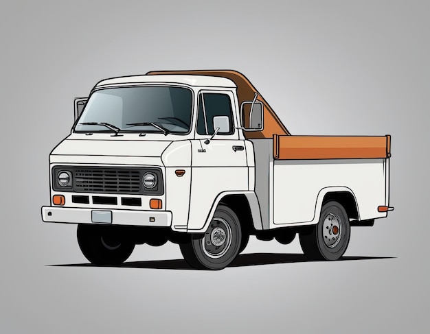 Truck vector on a neutral background