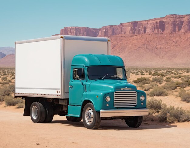 Truck vector on a neutral background