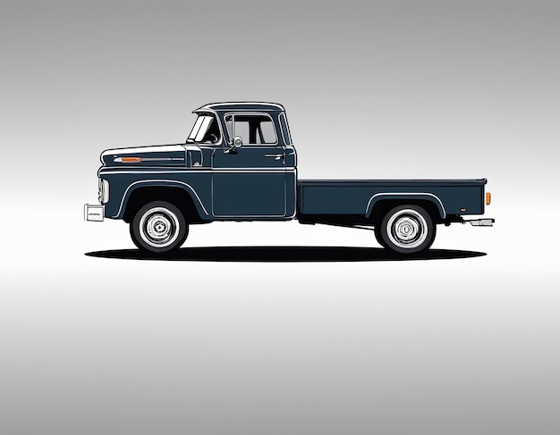 Truck vector on a neutral background