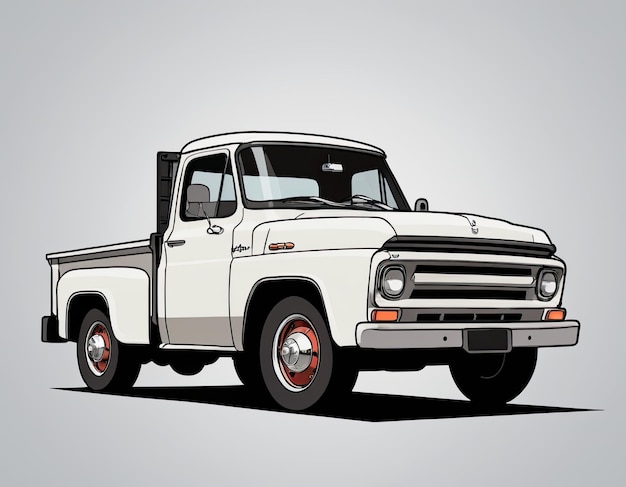 Truck vector on a neutral background