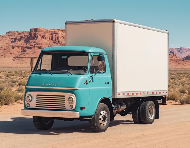 Truck vector on a neutral background