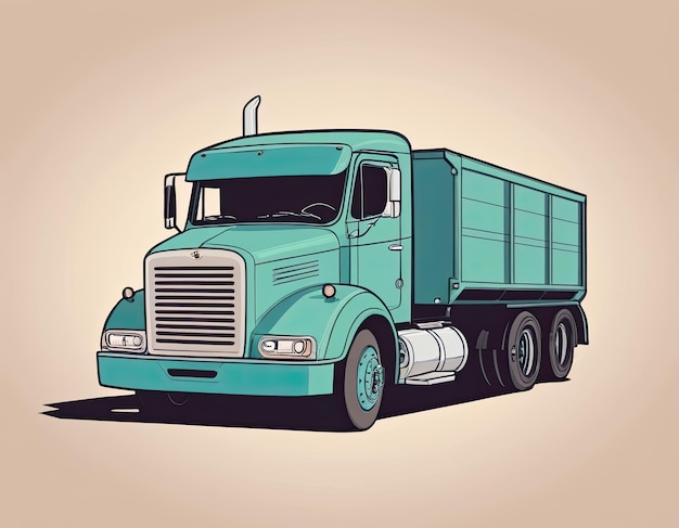 Truck vector on a neutral background