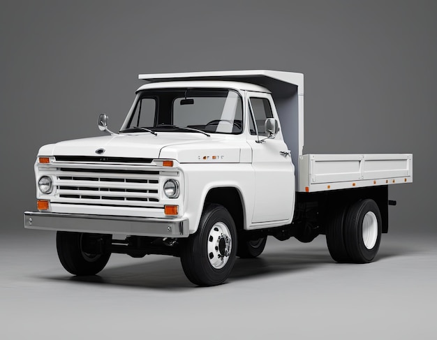 Truck vector on a neutral background