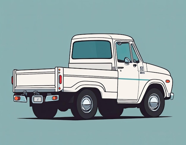 Photo truck vector on a neutral background