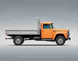 Photo truck vector on a neutral background