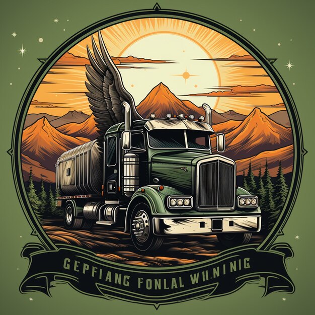 Photo trucking logo