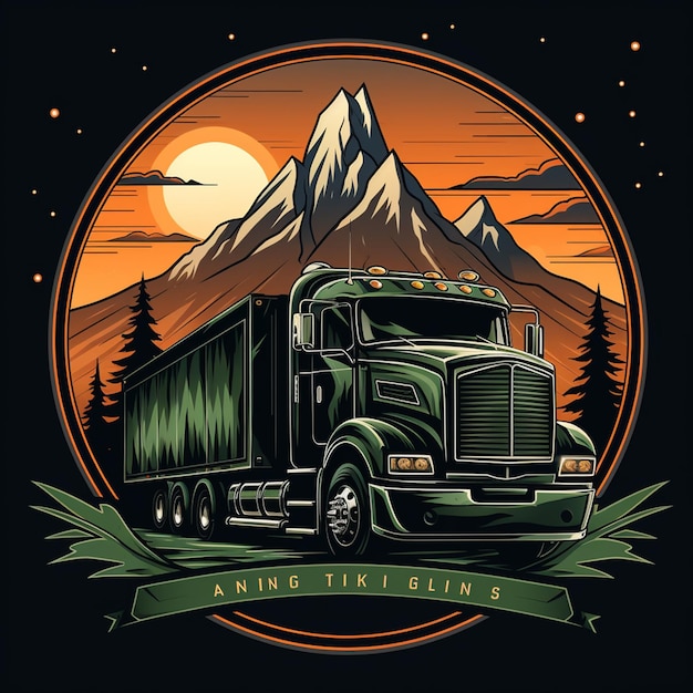 Foto logo del trasporto su camion