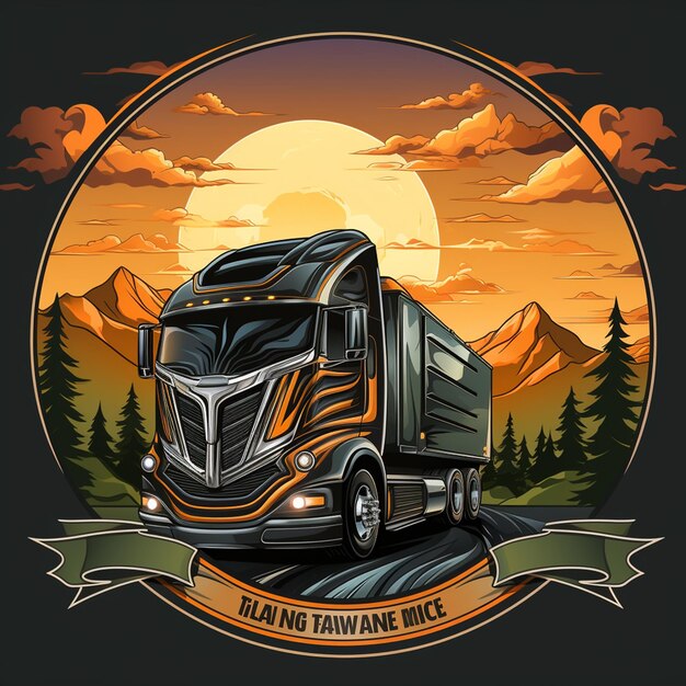 Foto logo del trasporto su camion