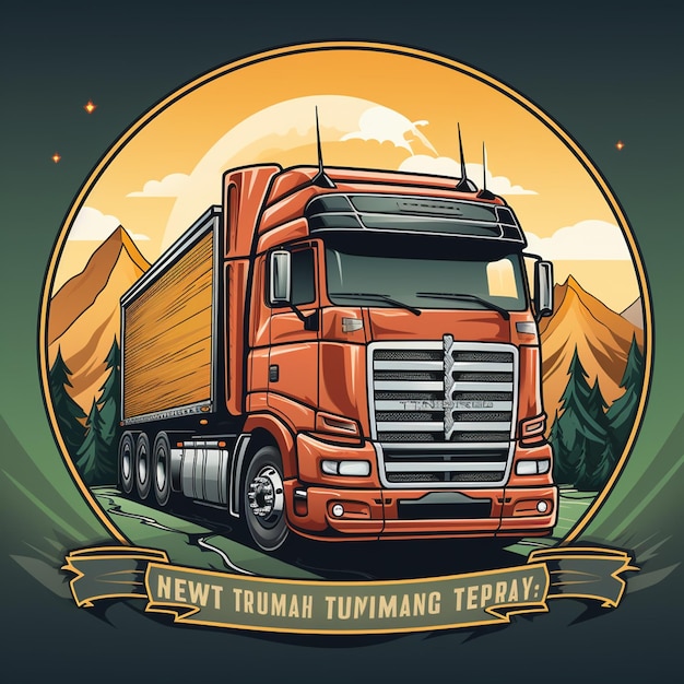 Foto logo del trasporto su camion