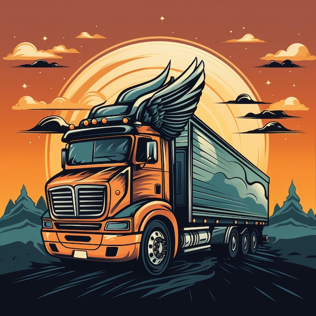 Photo trucking logo