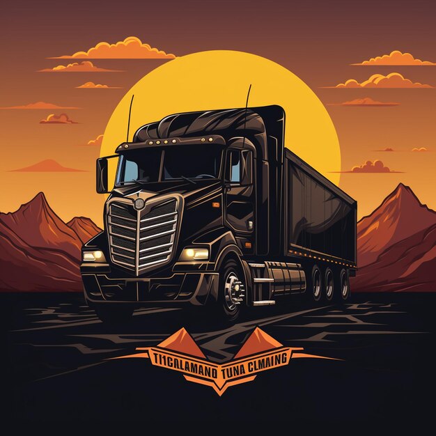 Photo trucking logo