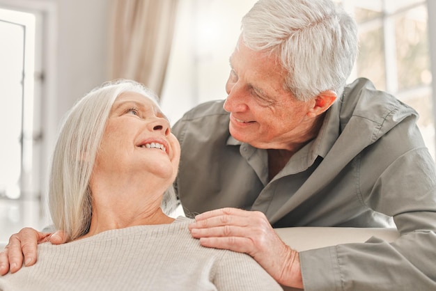 True love keeps trying Shot of a senior couple relaxing at home