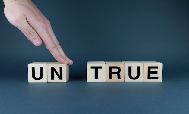 True or untrue Media information and business concept