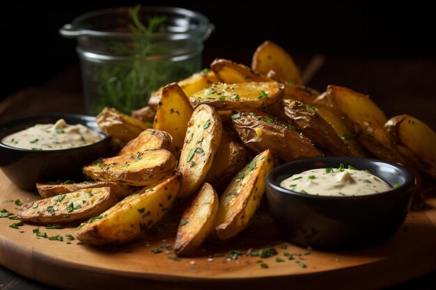 Photo truffle aioli potato fry indulgence