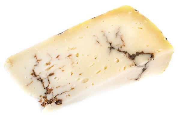 Truffle cheese isolated