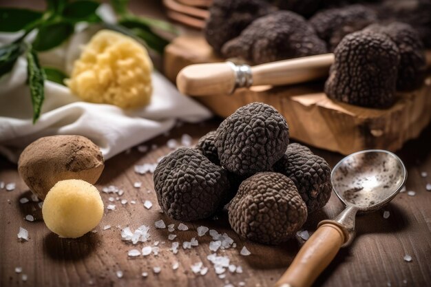 Truffle on the kitchen table professional advertising food photography