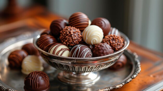 Photo truffled chocolates
