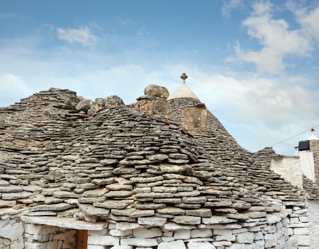 Trulli-huizen in Alberobello, Italië