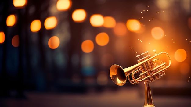 Trumpet with bokeh background