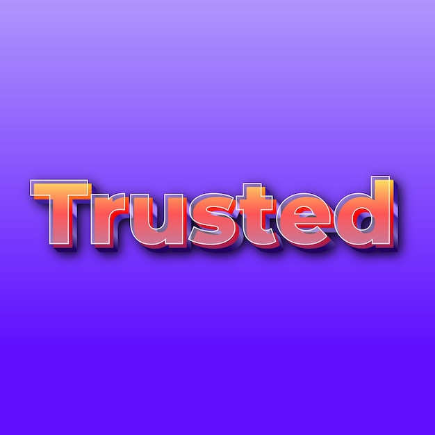 TrustedText effect JPG gradient purple background card photo