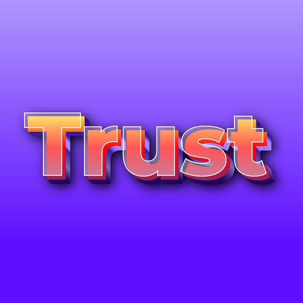 TrustText effect JPG gradient purple background card photo