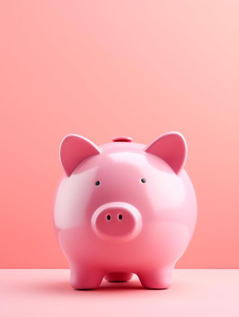 Trustworthy Piggy Bank Banking Symbol Fotorealistische verticale illustratie Banking and Finance Ai gegenereerd heldere illustratie met Secure Saving Piggy Bank Bank Symbol