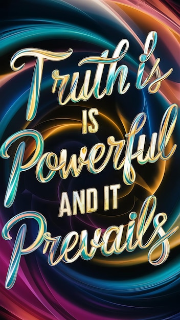 truth is powerful and it prevails tshirt design motivational quote illustration typography