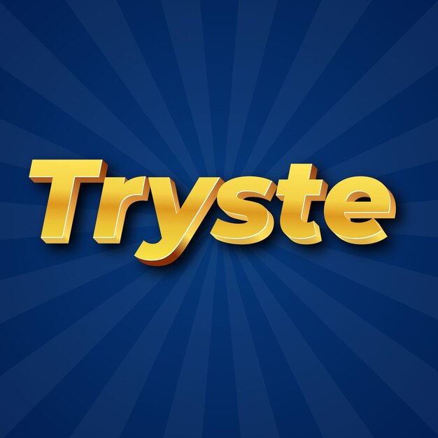 Tryste Text effect Gold JPG attractive background card photo