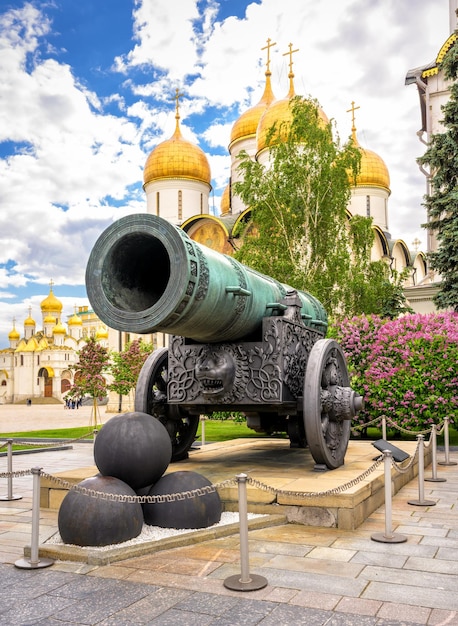 Tsaar Cannon King of Cannons in het Kremlin van Moskou, Rusland