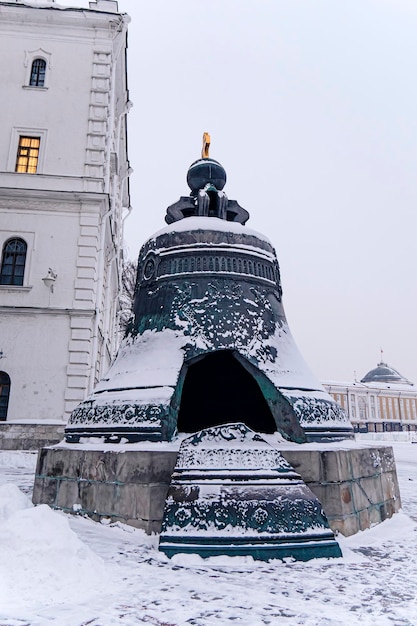 The Tsar Bell also known as the Tsarsky Kolokol Tsar Kolokol III or Royal Bell A landmark for tourist to visit in Kremlin Moscow